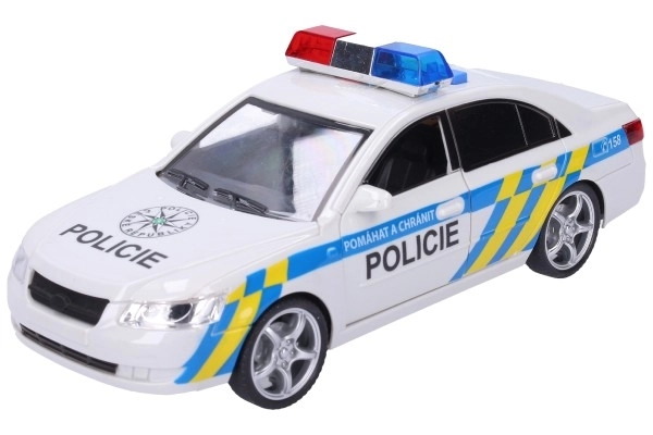 Auto policie plast 24cm na baterie se zvukem se světlem v krabici 28x14,5x12cm