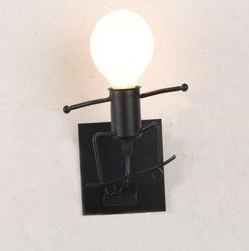 Nástěnné svítidlo/zásuvka Loft single - černá, typ IV