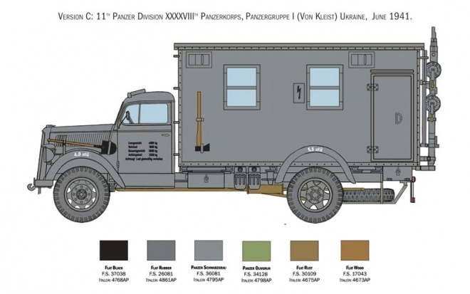 Plastikový model Opel Blitz Radio Truck