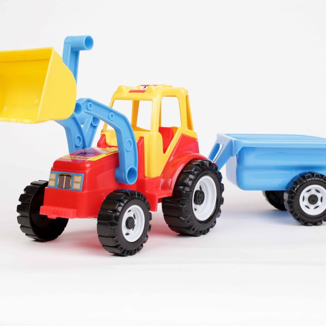 Traktor s nakladačem a přívěsem - model 091