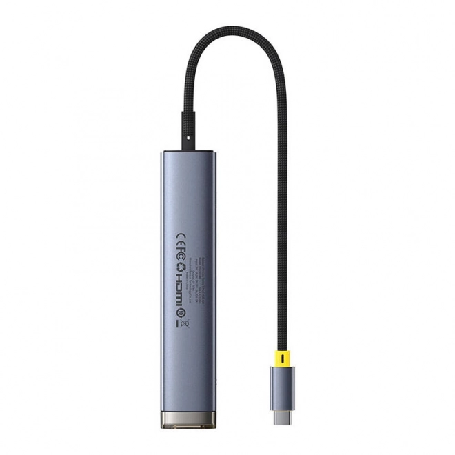 Rozbočovač 7w1 Baseus UltraJoy USB-C na HDMI +2xUSB3.0+PD+SD/TF+3,5 mm (šedý)