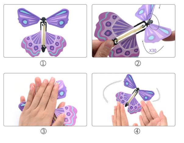 Kouzelný létající motýl, dětská hračka - vzor V