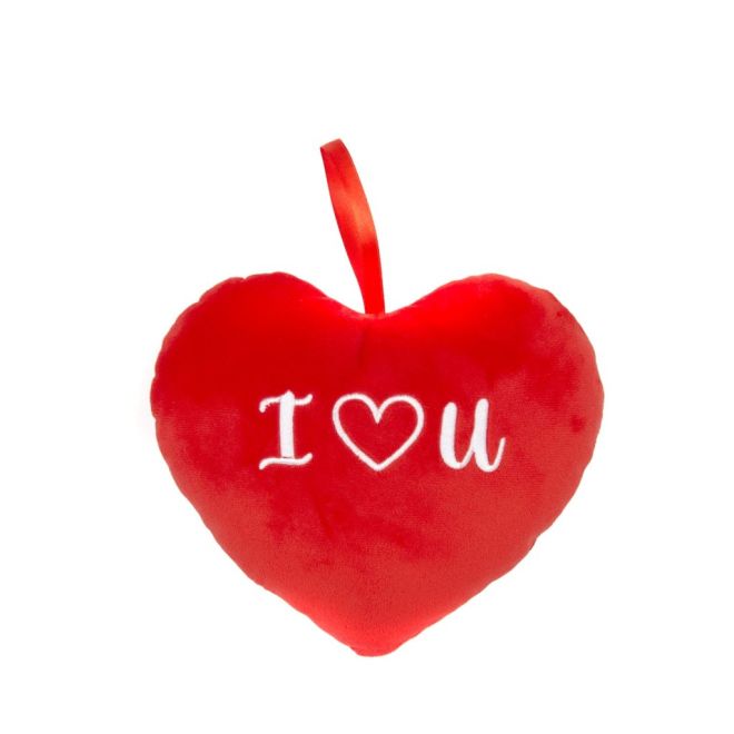 Valentýnské plyšové srdce - I love you