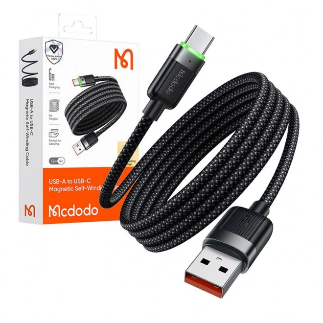 Samonavíjecí USB kabel Mcdodo CA-5650 USB-A na USB-C 6A 1,2m