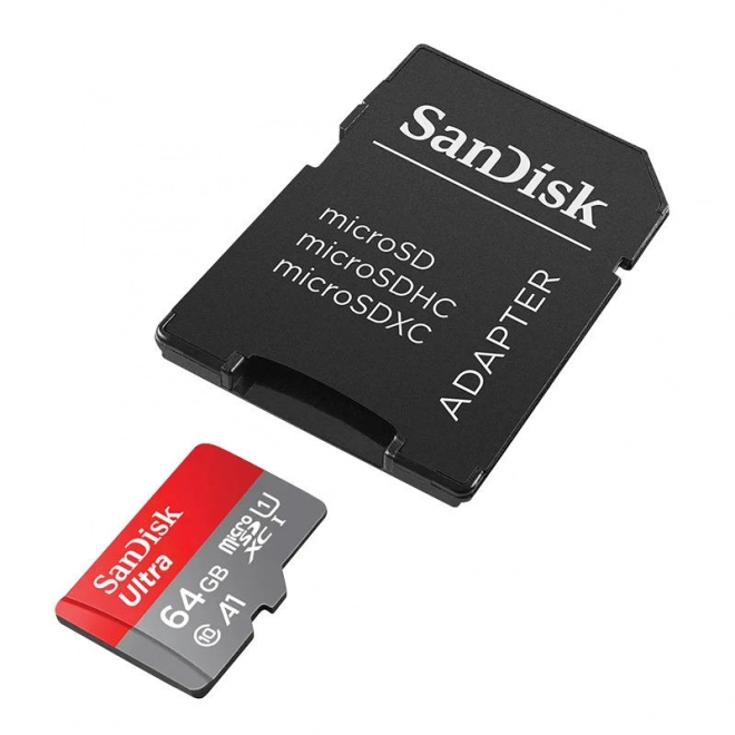 Paměťová karta SanDisk ULTRA ANDROID microSDXC 64 GB 140MB/s A1 Cl.10 UHS-I + ADAPTÉR