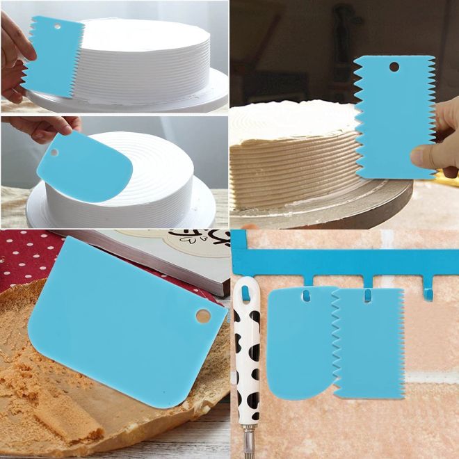 Cukrářské karty na zdobení dortu 3ks – Modré