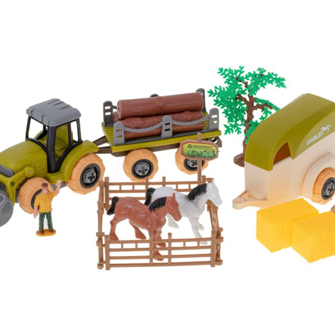 Farmářská sada s traktorem a koníky