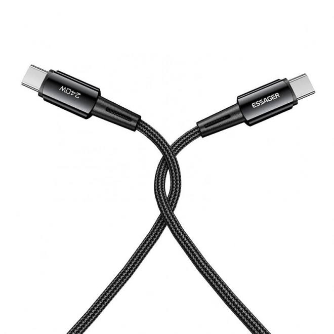 Kabel USB-C na USB-C 240W Essager 1m (šedý)