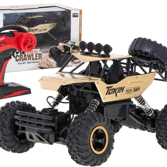 RC auto Rock Crawler 1:12 4WD METAL zlatý
