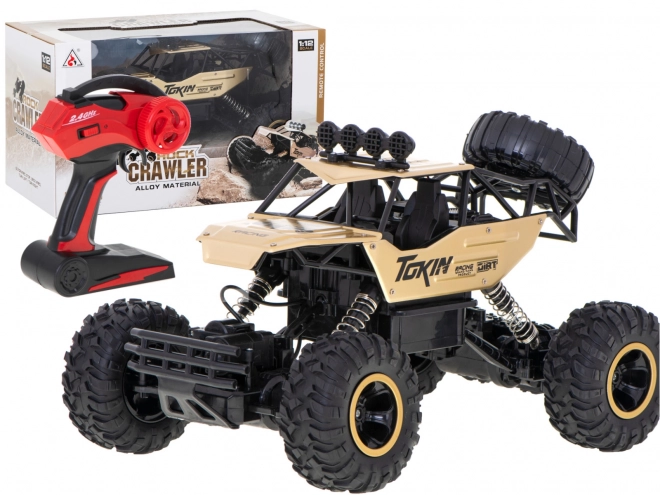 RC auto Rock Crawler 1:12 4WD METAL zlatý