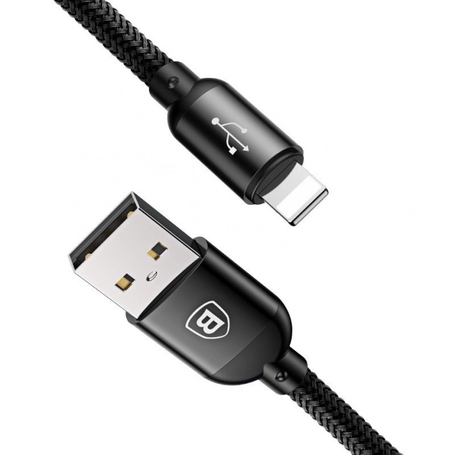 Kabel Baseus 3v1 USB-C / Lightning / Micro 3,5A 0,3m - černý