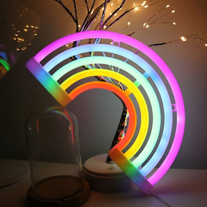 Dekorativní neonová duhová LED lampa