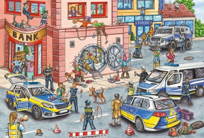 Puzzle 100 prvků Policejní akce