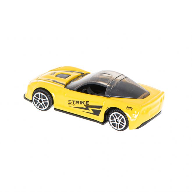 Kovový model závodního auta - žlutá