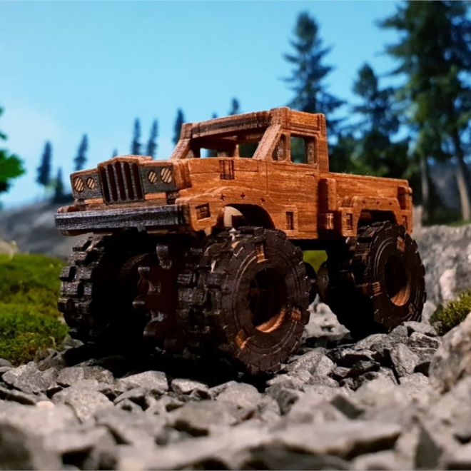 Wooden City 3D puzzle Superfast Monster Truck č.3