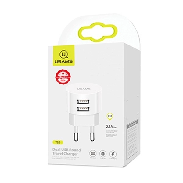 Síťová nabíječka T20 2xUSB 2,1A kabel USB-C