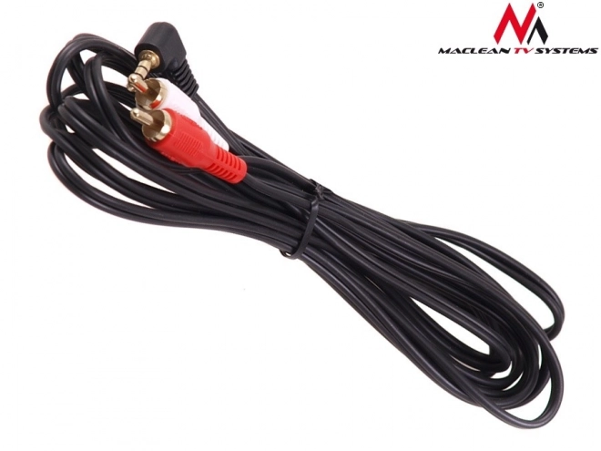 3,5mm úhlový mini jack 2RCA kabel 3m MCTV-825 černý