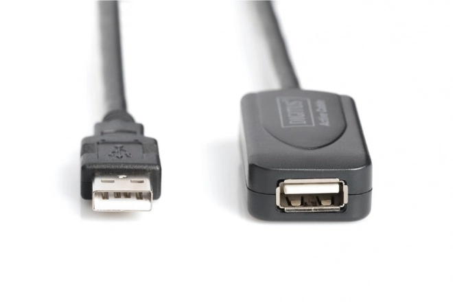 Prodlužovací kabel USB 2.0 HighSpeed typ USB A/USB A M/F aktivní 20 m černý