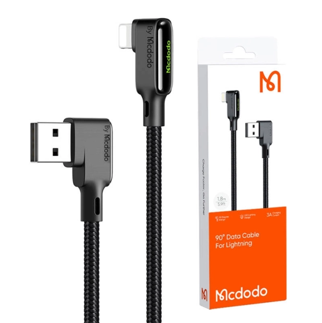 Kabel USB-A na Lightning Mcdodo CA-7511, 1,8 m (černý)