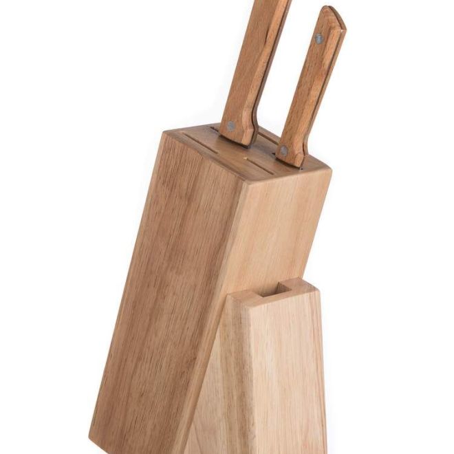 Dřevěný stojan na 5 nožů Brillante 22x17x9 cm