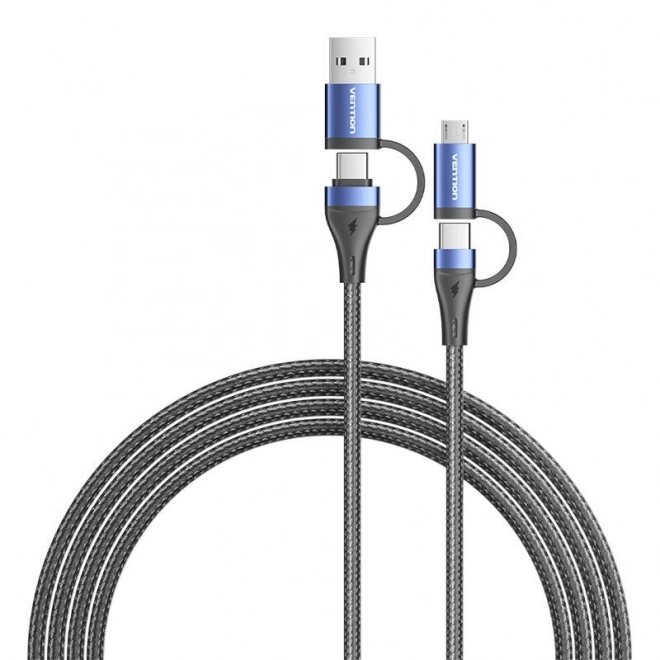 Kabel 4v1 USB 2.0 Vention CTLLH 1m (černý)