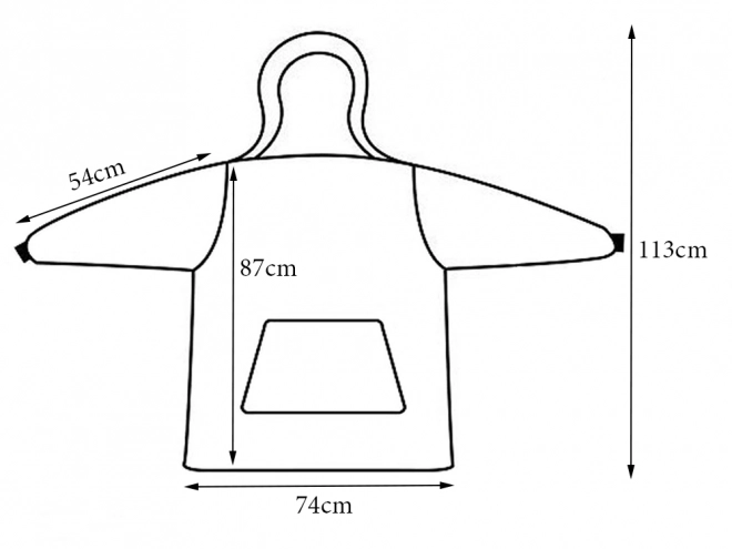 Hřejivá měkká oversize mikina - deka XXL 2v1