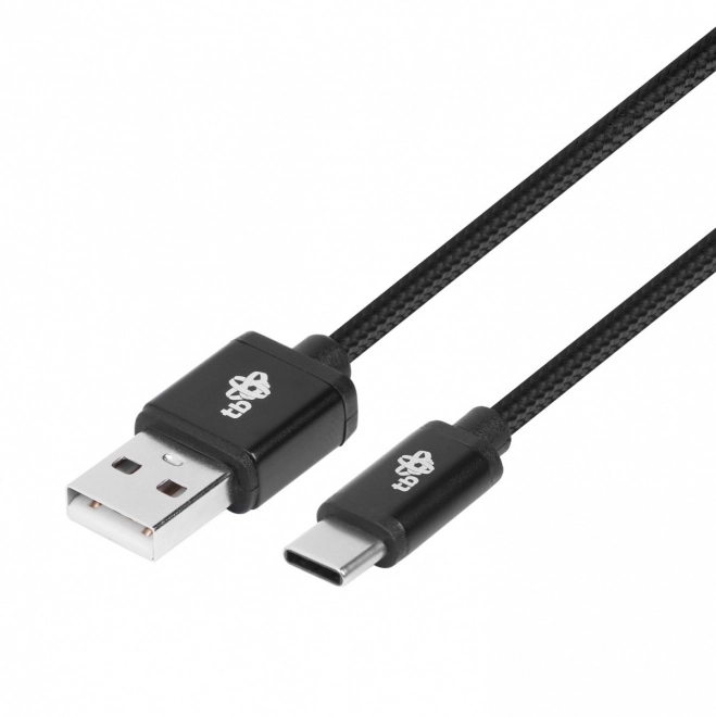 Kabel USB-USB C 1,5 m černá šňůra