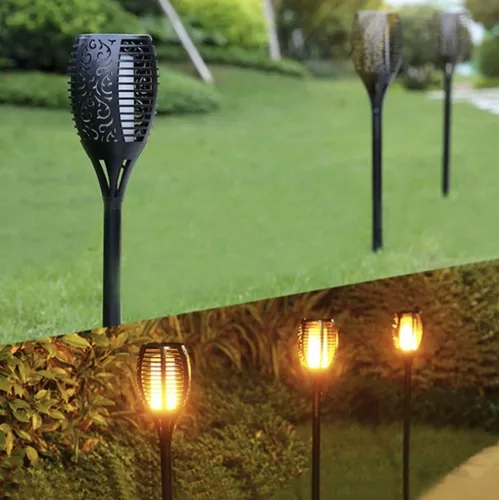 Garlov Solární zahradní lampa - pochodeň, set 4ks