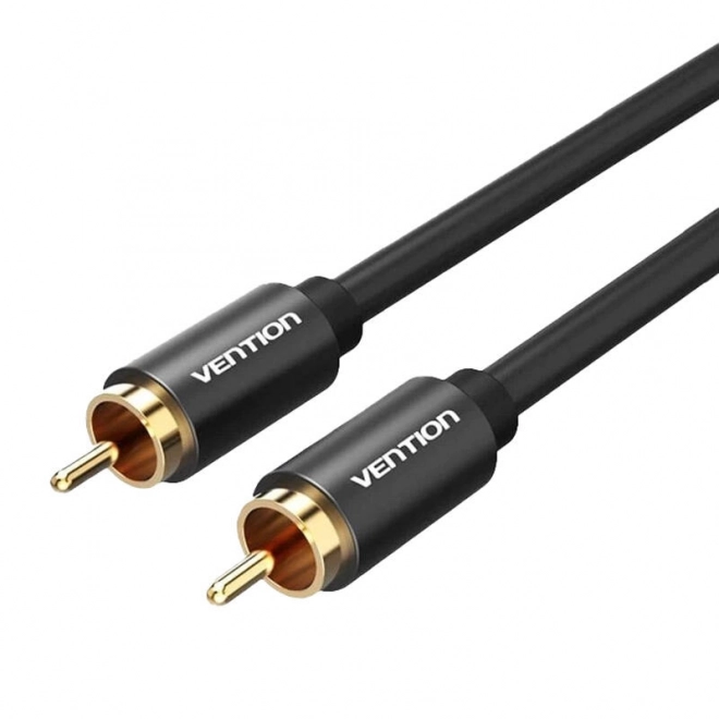 RCA audio kabel 1m černý kovový