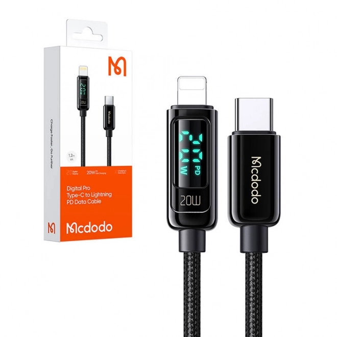 Mcdodo CA-8810 Kabel USB-C na Lightning, 36 W, 1,2 m (černý)