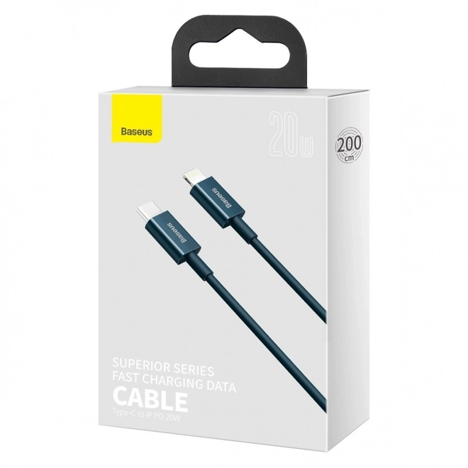 Kabel USB-C k iP, 20W, PD, 2m (modrý)