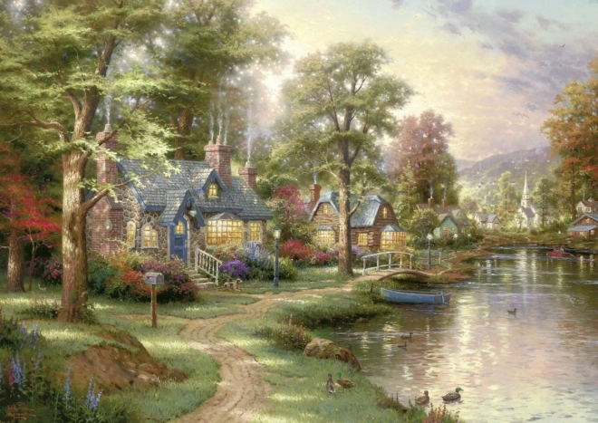 Puzzle 1500 prvků THOMAS KINKADE U jezera