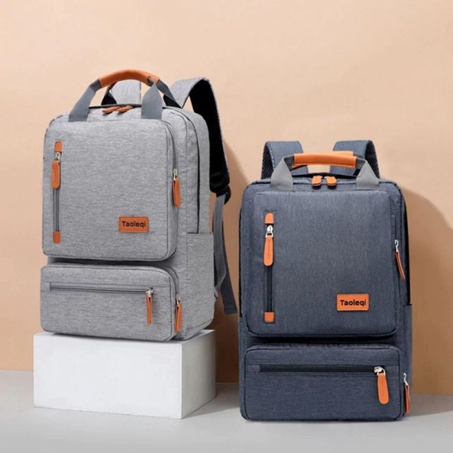 Školní, studentský, 15,6" batoh na notebook - světle šedý