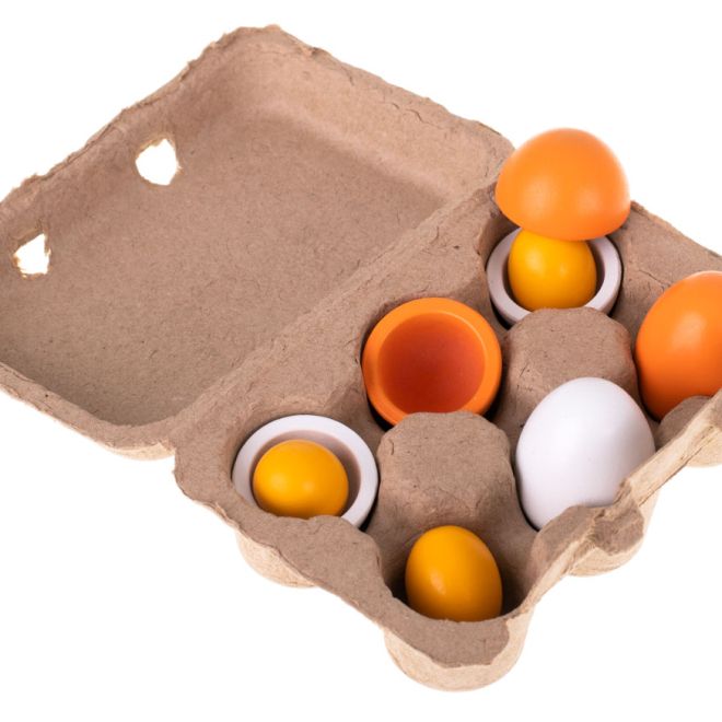 Hrací vajíčka odnímatelné dřevěné žloutky