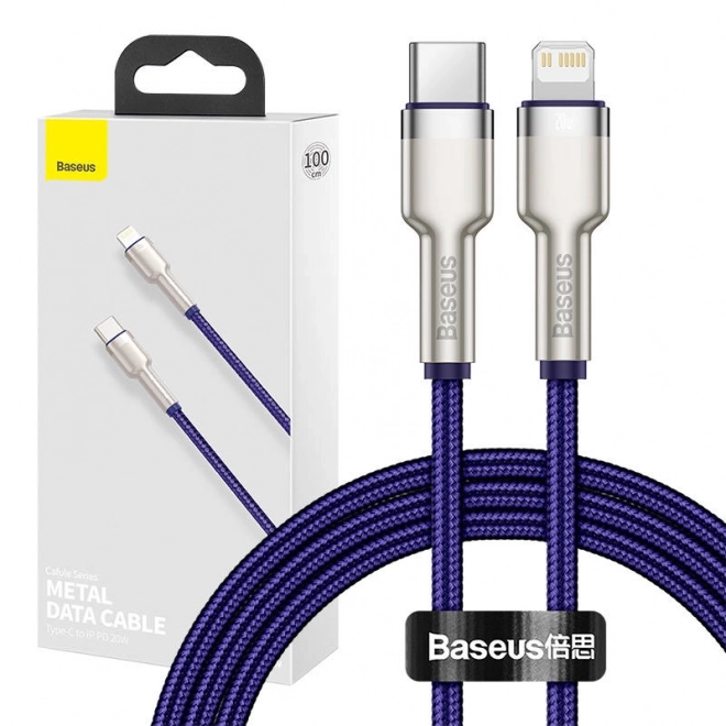 Kabel USB-C pro Lightning Baseus Cafule, PD, 20W, 1m (zelený)