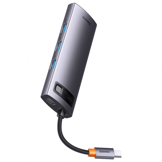 Rozbočovač 8w1 Baseus StarJoy Metal Glam Series, USB-C do HDMI + 3 x USB 3.0 + USB-C PD + RJ45 + SD/TF