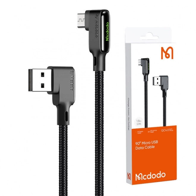 Kabel USB-A na MicroUSB Mcdodo CA-7531, 1,8 m (černý)