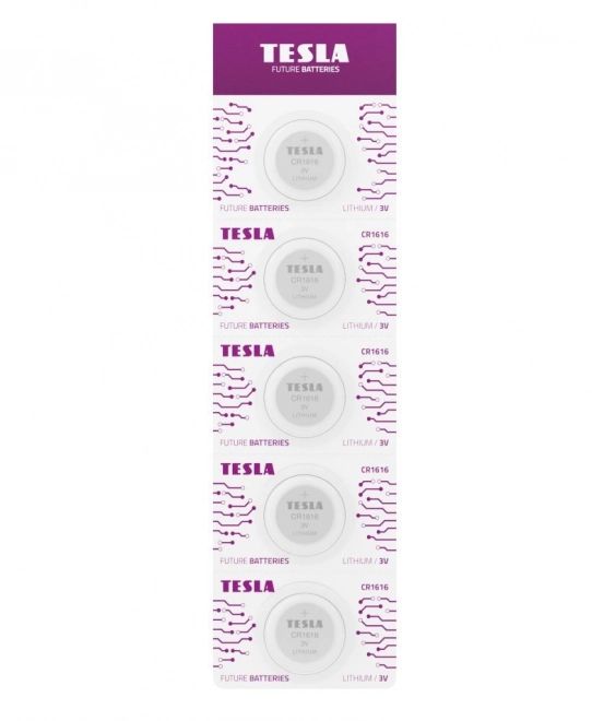 TESLA CR1616 B1 3,0V Li/Mn02 LITHIUM BATERIE 5 BATERIÍ