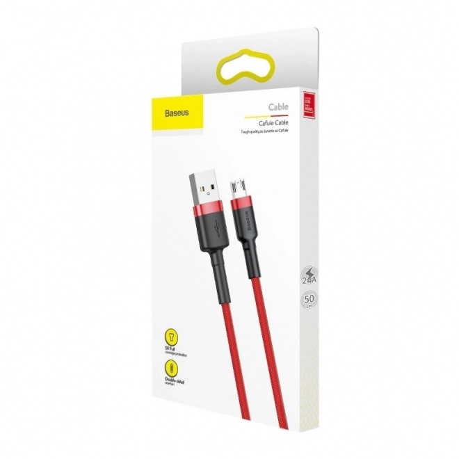 Datový kabel Micro USB Baseus Cafule 1,5A 2m (červená)