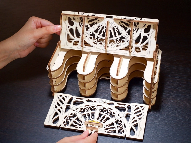 Ugears 3D puzzle - Karetní stojánek 77 dílků