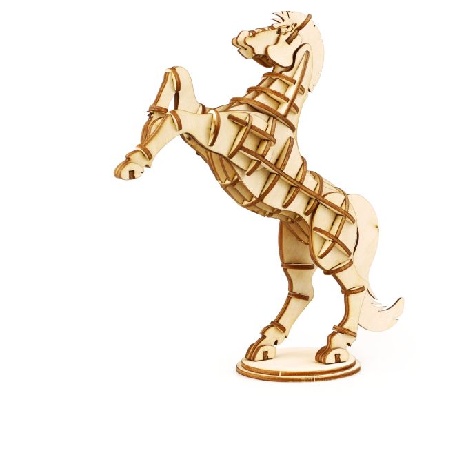 RoboTime dřevěné 3D puzzle Kůň