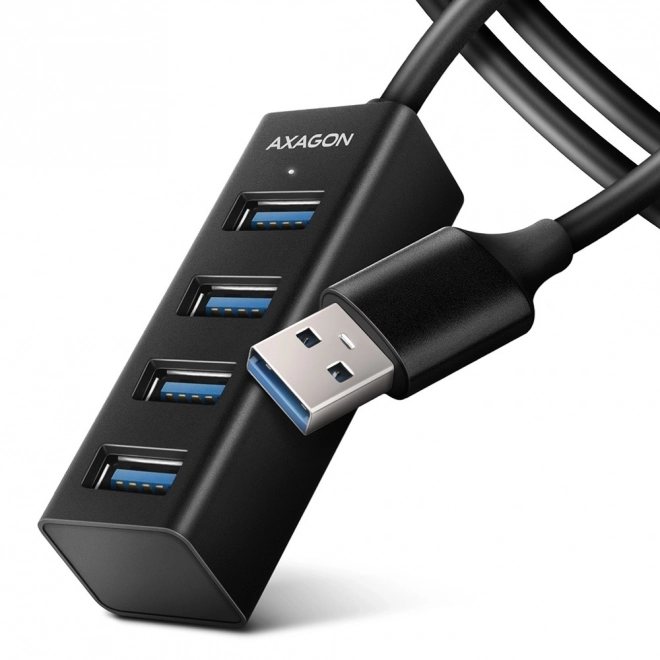 HUE-M1AL 4-portový mini kovový rozbočovač USB 3.2 Gen 1, 1,2m kabel USB-A