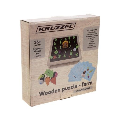 Dřevěné puzzle - farma Kruzzel 22755