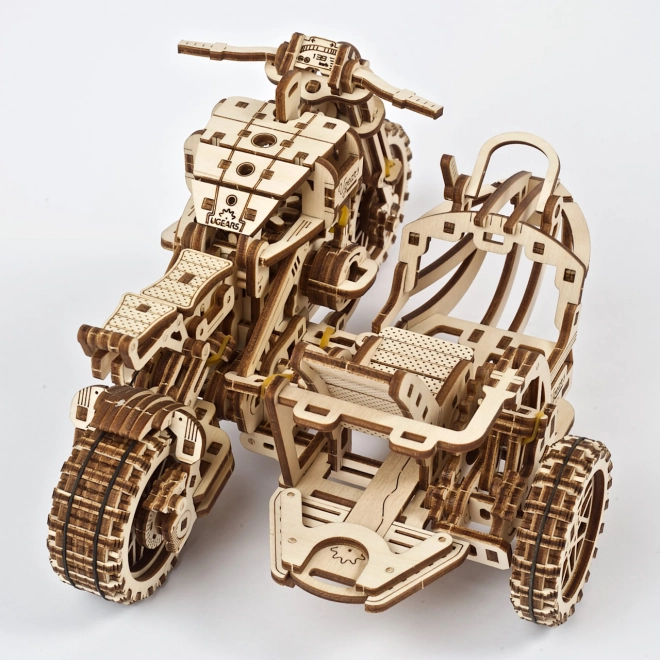 Ugears 3D puzzle Motorka s vozíkem 380 kusů