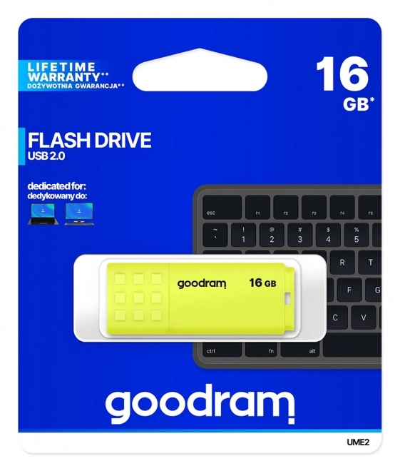 UME2 16GB USB 2.0 Flash disk žlutý