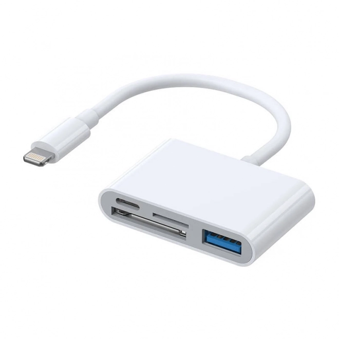 Adaptér Lightning na USB OTG Čtečka karet SD Joyroom S-H142, microSD (bílá)