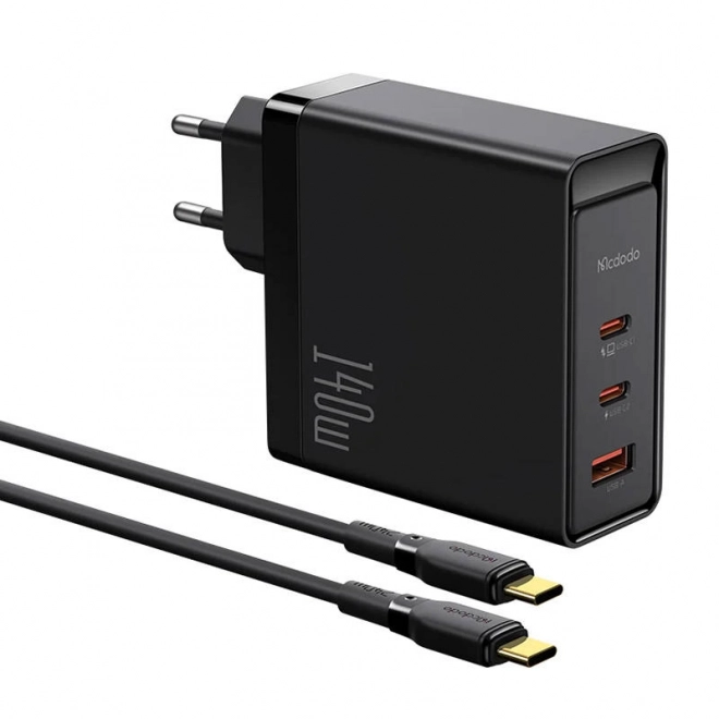 Nabíječka GaN 140W Mcdodo CH-2913, 2x USB-C, USB-A (černá)