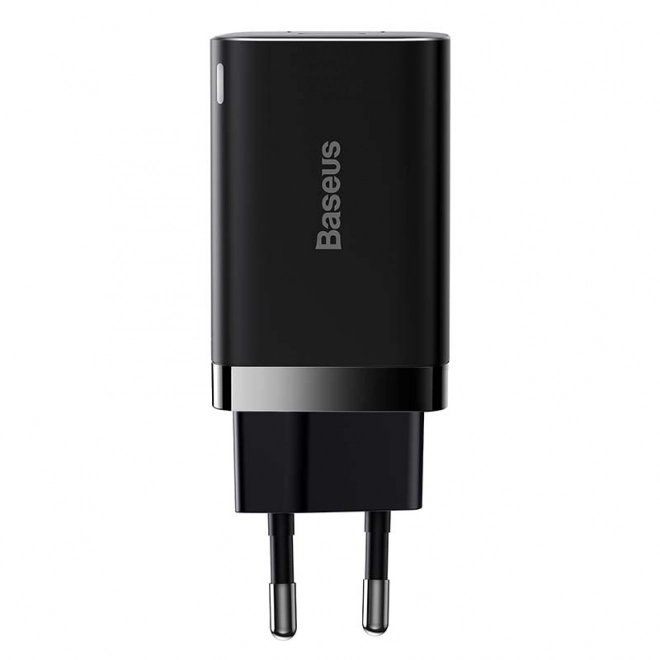 Rychlonabíječka Baseus Super Si Pro USB + USB-C 30 W (černá)