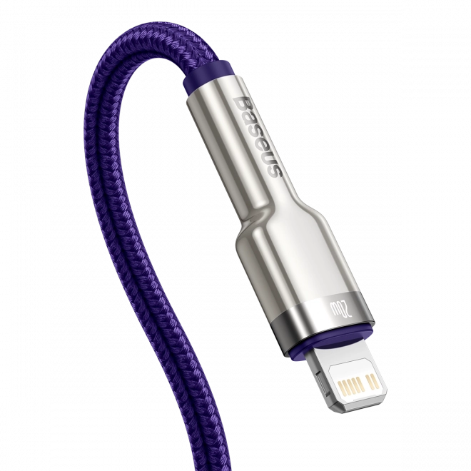 Kabel USB-C pro Lightning Baseus Cafule, PD, 20W, 1m (zelený)