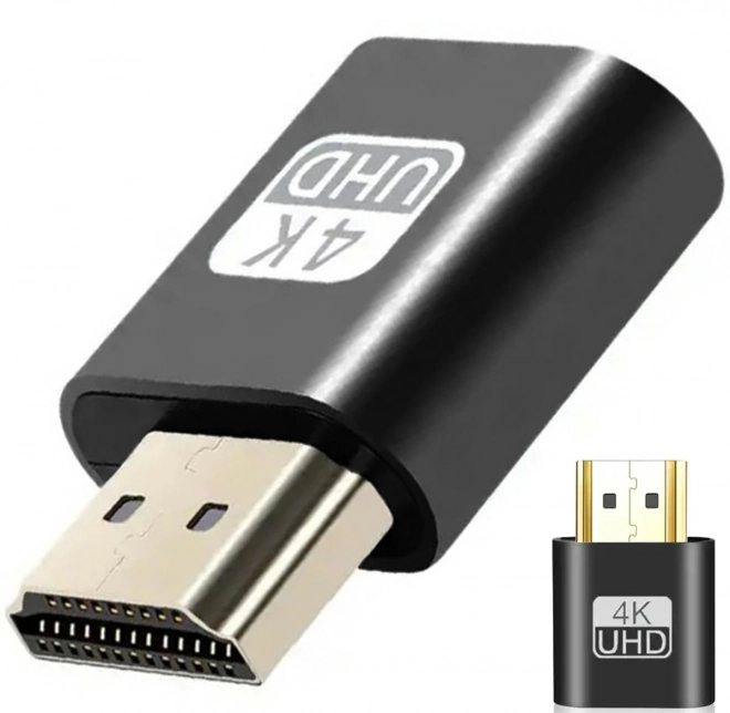 Ak53e adaptér hdmi emulátor monitoru černý